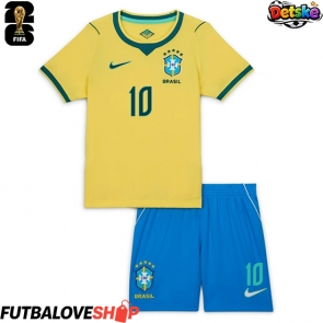 Dres Brazília Vinicius Junior #10 Domáci pre deti MS 2026 Krátky Rukáv (+ trenírky)